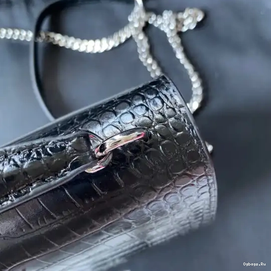 IN YSL CROCODILE-EMBOSSED SHINY SUNSET LEATHER 0523